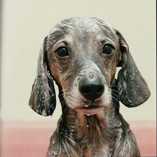 A dog being bathed