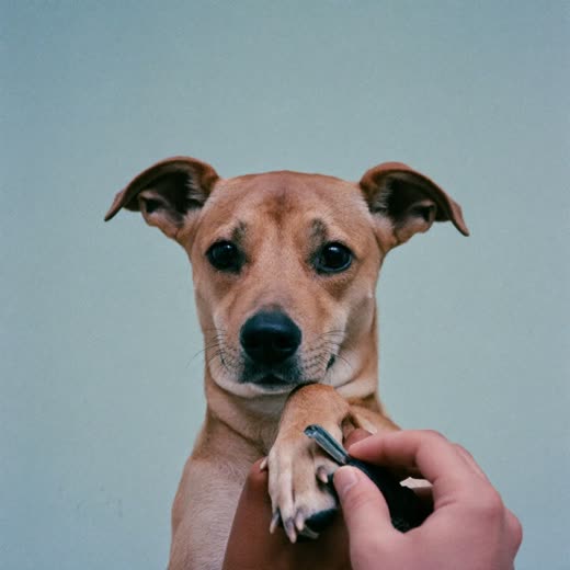 A dog's paw during a nail trim
